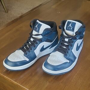 Nike Air High-Top Navy and White Sneakers